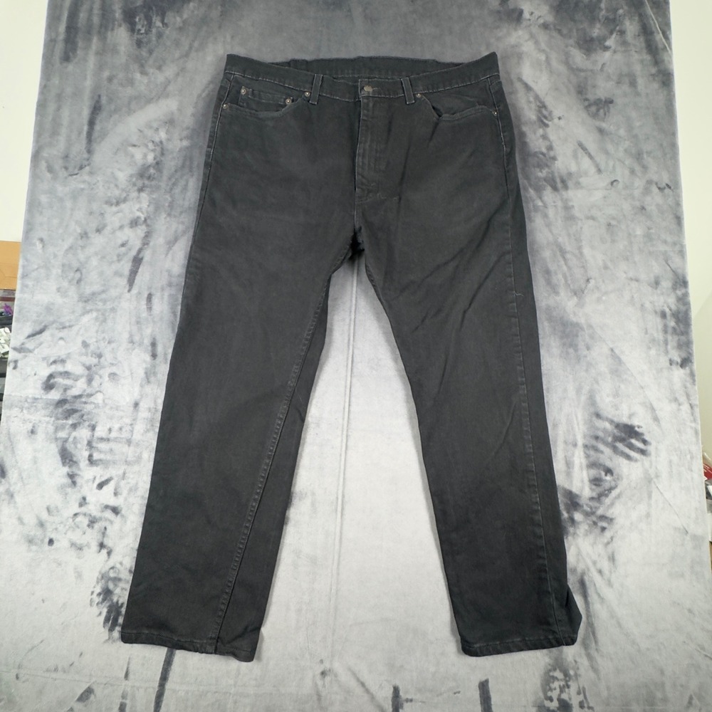 Levi's 505 Regular Fit Jeans Mens 40x30 Black Straight Leg Denim 00505-1469